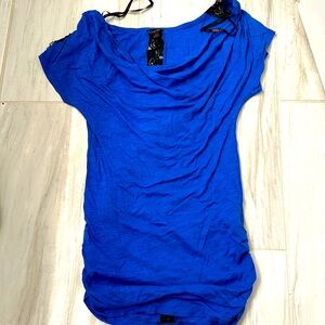 Guess black and blue tunic top